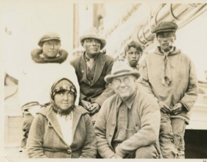Image of Dr. Fernald with Eskimos [Inuit] and Nascopie Indians